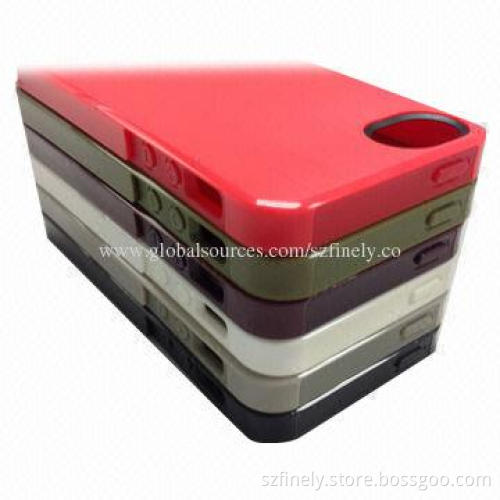 PC+TPU case for iPhone 5/5S, 2-in-1 design, brushed effect, lightweight and anti-scratch